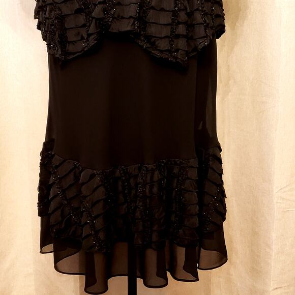 Come N See Black Ruffle Sequin Chiffon Jacket 2 PC Dress (Size 2X, NWT): - Picture 9 of 14